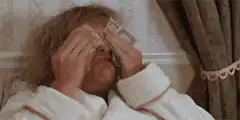 Man crying with money