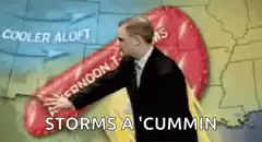 Weatherman Storms A Cummin