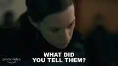 Woman looking down asking what did you tell them