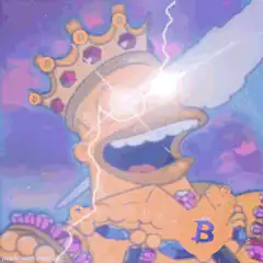 King Bitcoin Laser Eyes