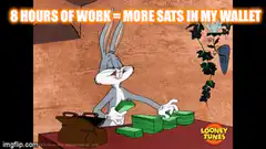 Bugs Bunny counting money