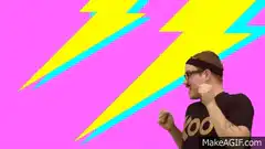 Man zapping lightning bolts