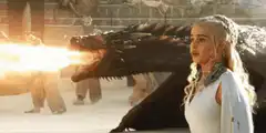 Daenerys and dragon fire