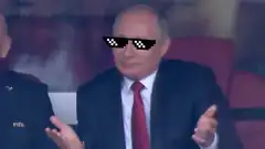 Putin with pixel sunglasses