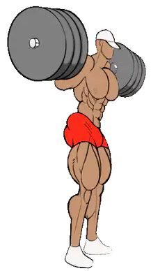 muscular man lifting heavy barbell