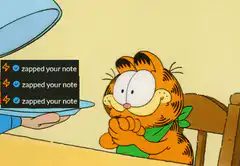 Garfield zapped your note