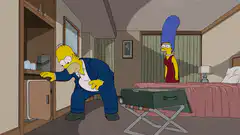 Homer packs hotel room service tray