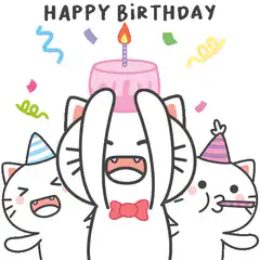 Happy Birthday bunny with cake