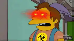 Nelson Muntz laser eyes laughing