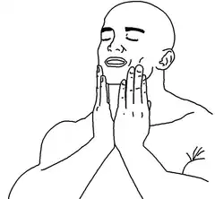 bald man with hands on face