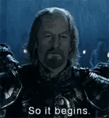 So it begins