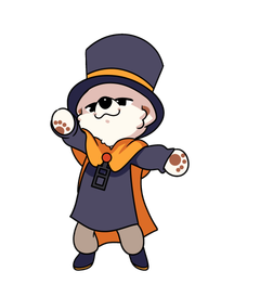 Dancing dog in top hat